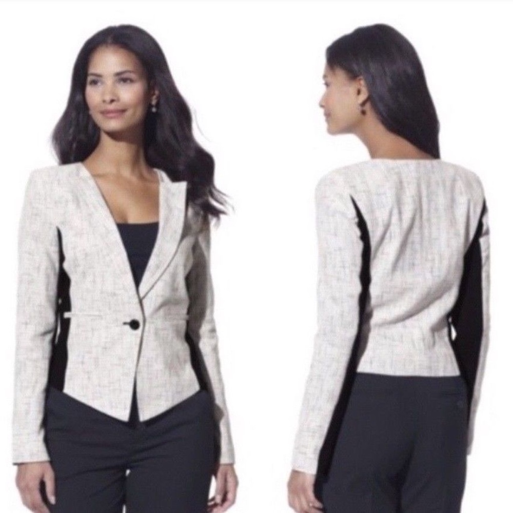 Mossimo White Black Tweed Moto Jacket - Picture 2 of 8
